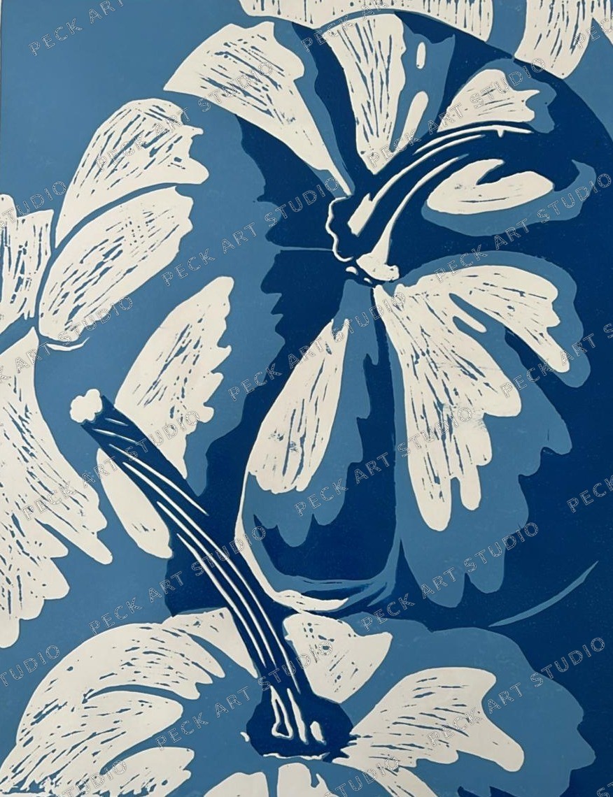 Gourds — Colour Linocut — Painting